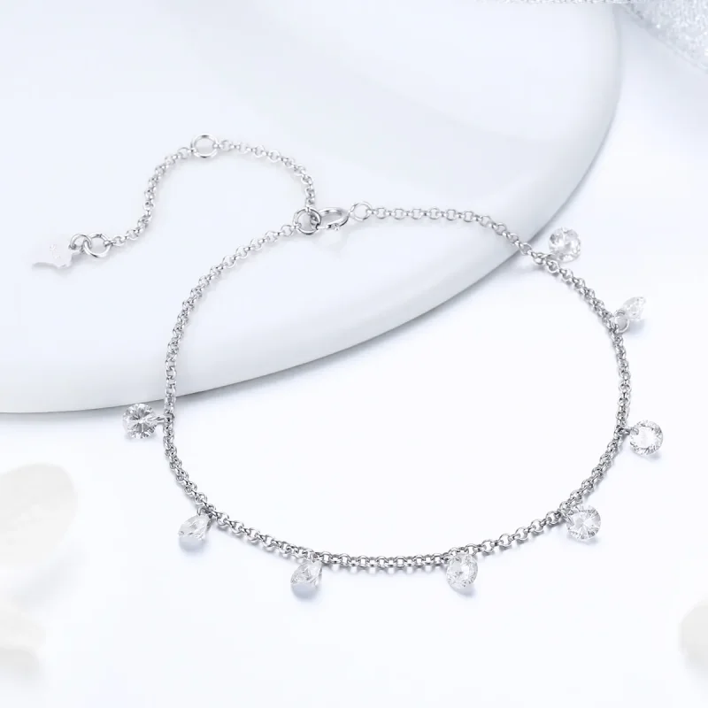 (image for) Silver Contracted Elves Chain Slider Bracelet - PANDORA Style - SCB103 - View 4