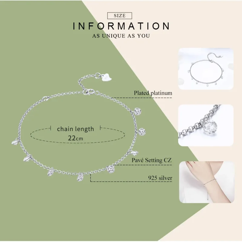 (image for) Silver Contracted Elves Chain Slider Bracelet - PANDORA Style - SCB103 - View 5