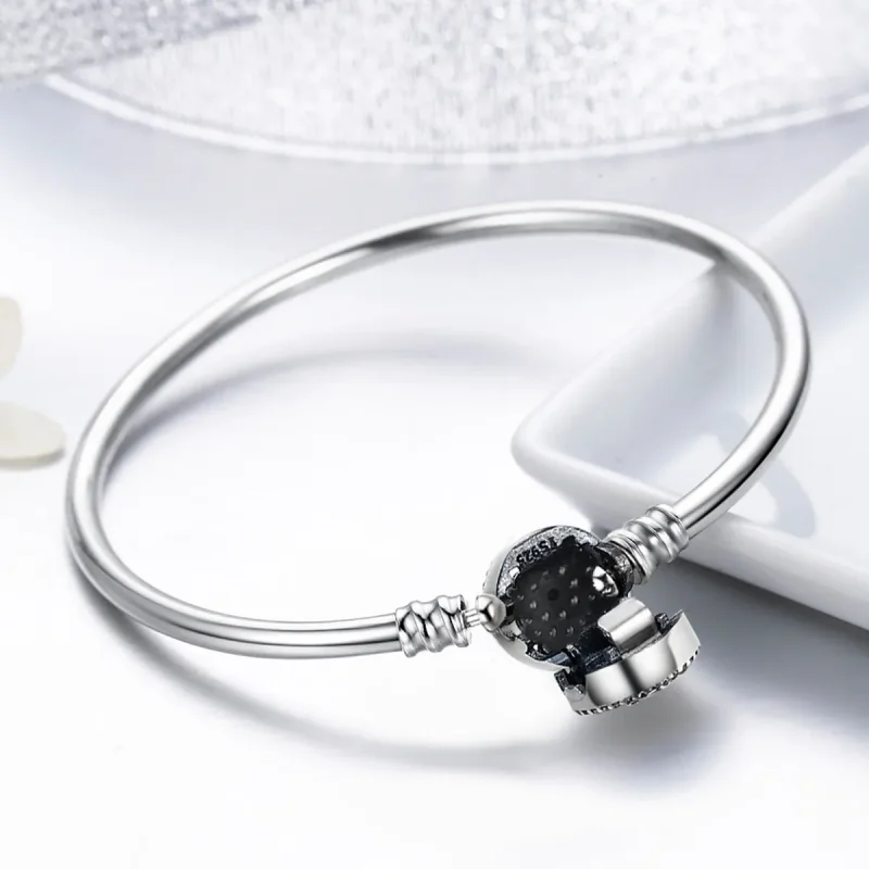 (image for) Silver Cubic Zirconia Guardian Eye Bangle - PANDORA Style - SCB012 - View 5