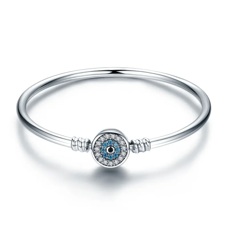 (image for) Silver Cubic Zirconia Guardian Eye Bangle - PANDORA Style - SCB012 - Product Image