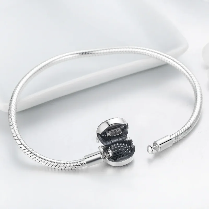 (image for) Silver Cute Cat Chain Bracelet - PANDORA Style - SCB053 - View 5
