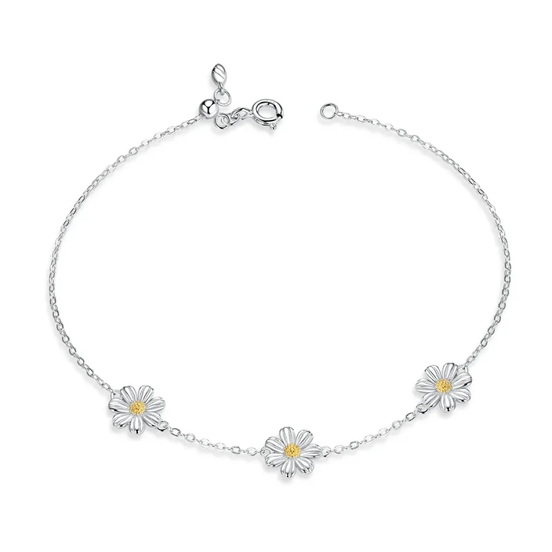 (image for) Silver Daisy Chain Slider Bracelet - PANDORA Style - SCB165 - Product Image