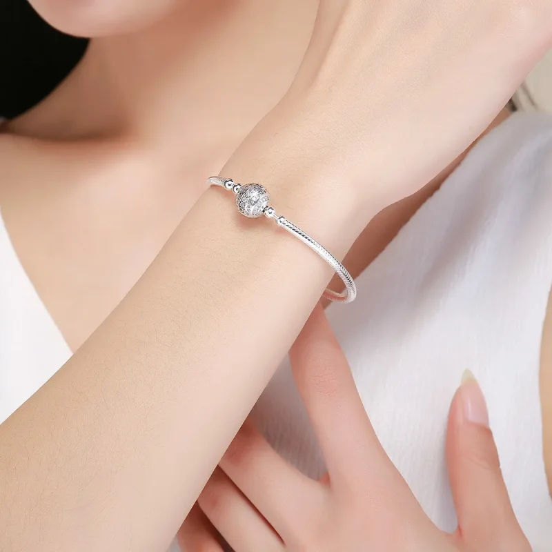 (image for) Silver Delicate Life Chain Bracelet - PANDORA Style - SCB062 - View 2