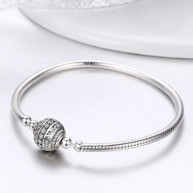 (image for) Silver Delicate Life Chain Bracelet - PANDORA Style - SCB062 - View 4