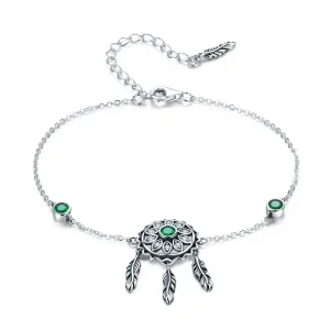 (image for) Silver Dreamcatcher Chain Slider Bracelet - PANDORA Style - SCB078