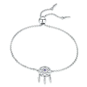 (image for) Silver Dreamcatcher Chain Slider Bracelet - PANDORA Style - SCB111