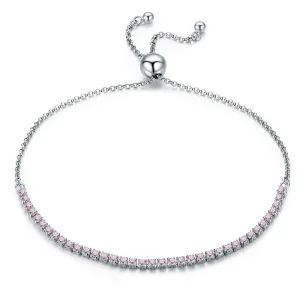 (image for) Silver Elegant Accompany Slider Tennis Bracelet - PANDORA Style - SCB045