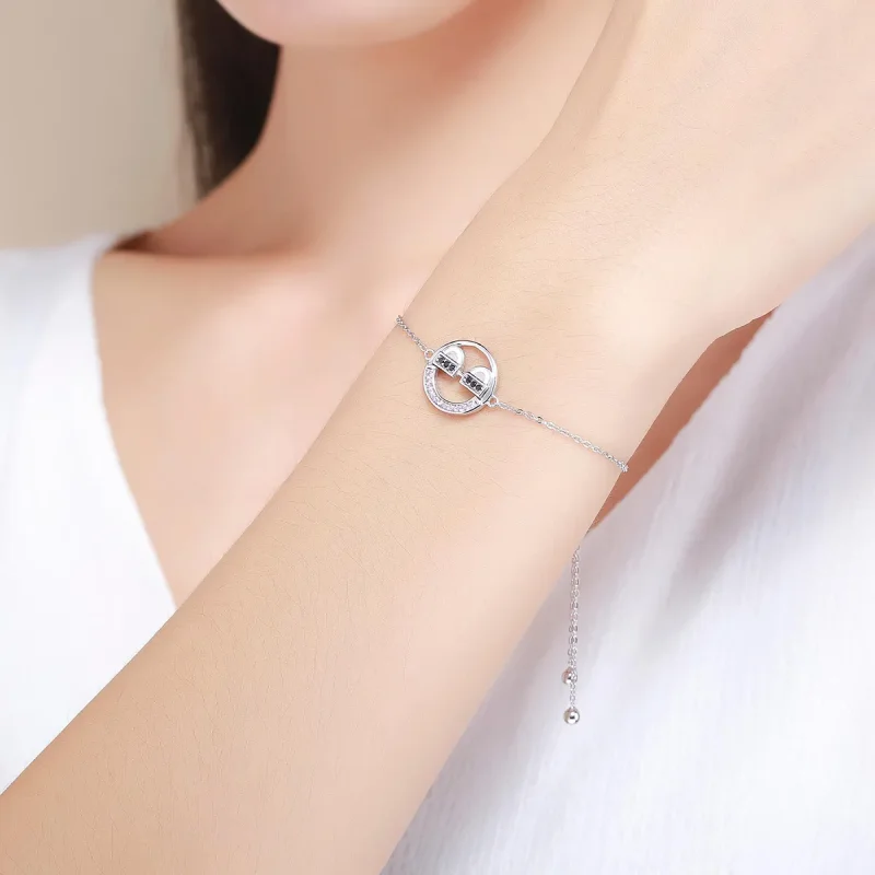 (image for) Silver Emoji Slider Bracelet - PANDORA Style - SCB040 - View 2