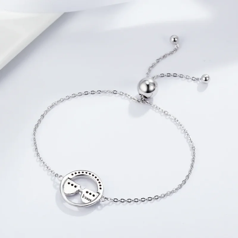 (image for) Silver Emoji Slider Bracelet - PANDORA Style - SCB040 - View 4