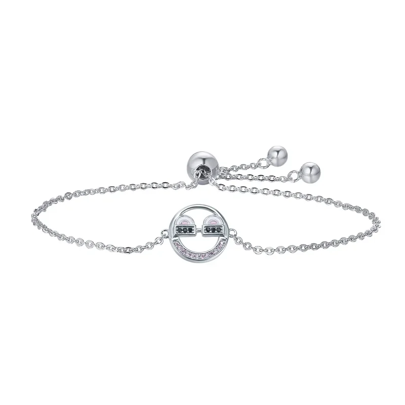 (image for) Silver Emoji Slider Bracelet - PANDORA Style - SCB040 - Product Image
