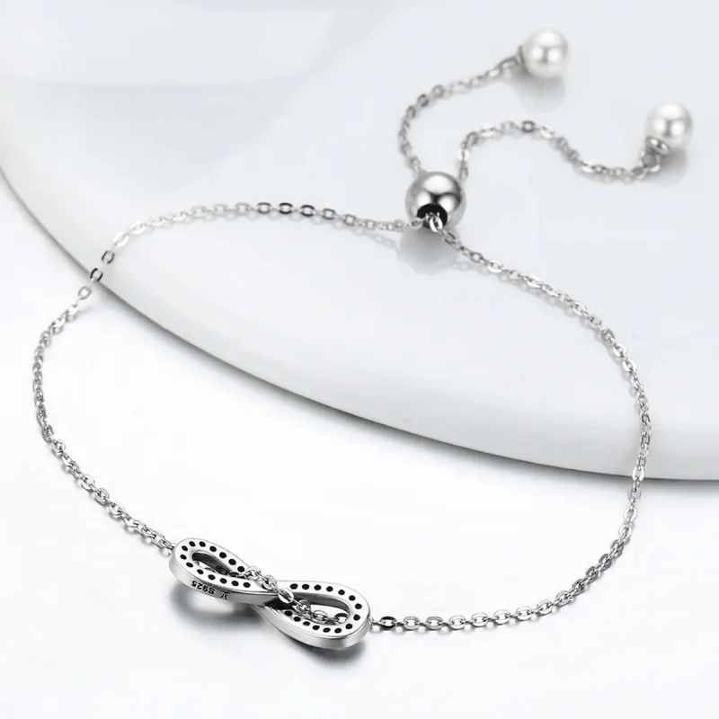 (image for) Silver Endless Elegance Chain Slider Bracelet - PANDORA Style - SCB056 - View 5