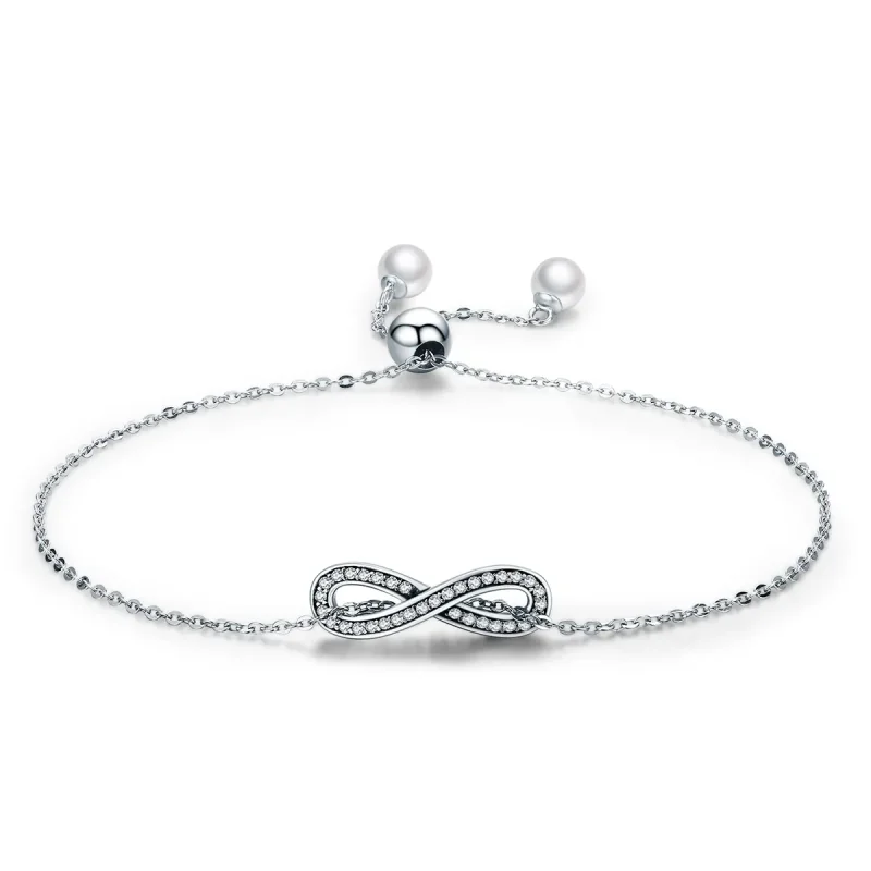 (image for) Silver Endless Elegance Chain Slider Bracelet - PANDORA Style - SCB056 - Product Image