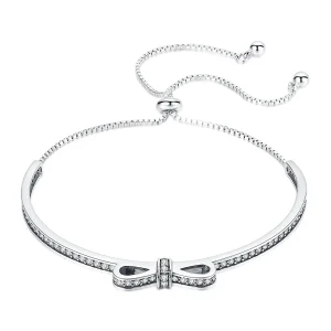 (image for) Silver Eternity Sweet Bow Slider Bangle - PANDORA Style - SCB108