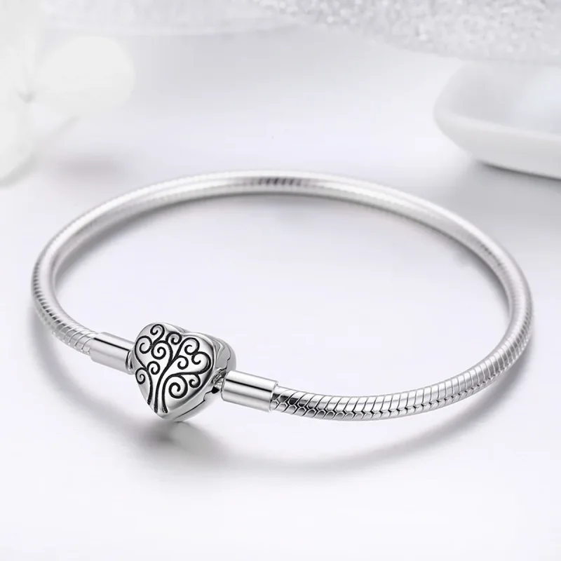 (image for) Silver Family Tree Chain Bracelet - PANDORA Style - SCB066 - View 4