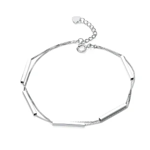 (image for) Silver Geometry Chain Slider Bracelet - PANDORA Style - SCB170