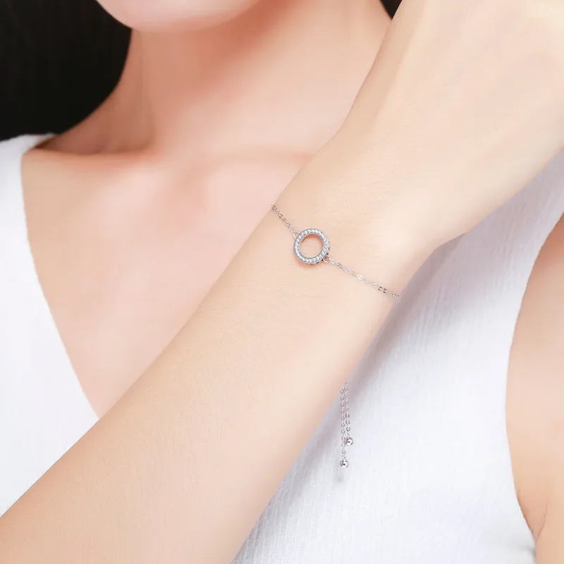 (image for) Silver Halo Slider Bracelet - PANDORA Style - SCB030 - View 2