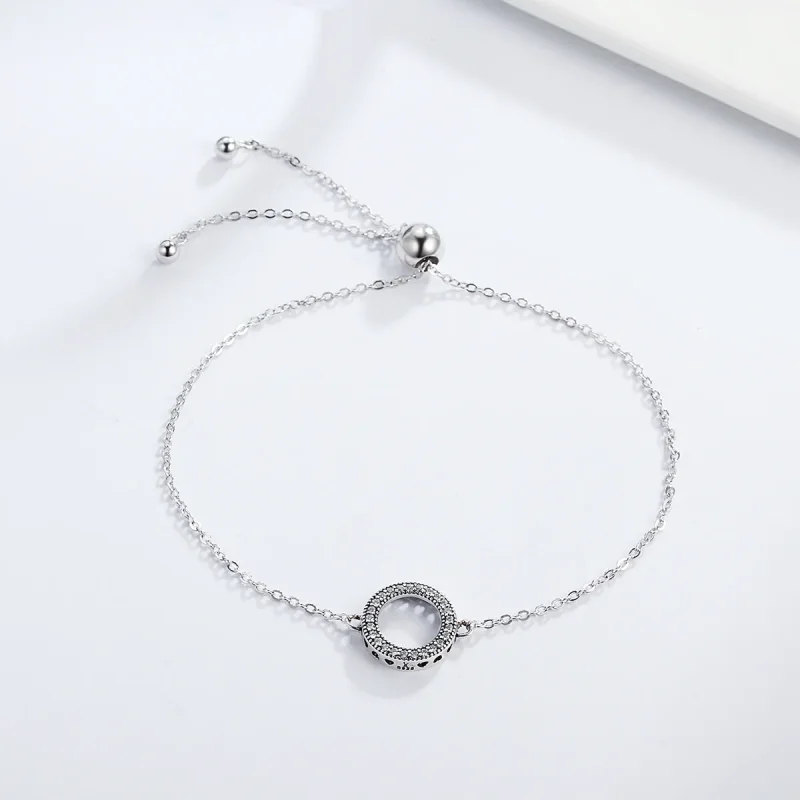 (image for) Silver Halo Slider Bracelet - PANDORA Style - SCB030 - View 3