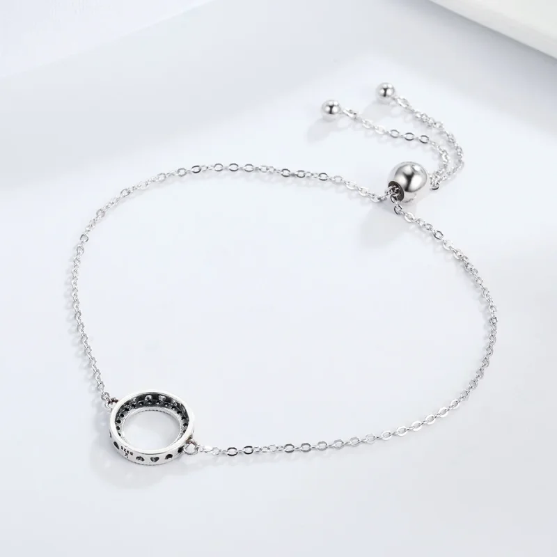 (image for) Silver Halo Slider Bracelet - PANDORA Style - SCB030 - View 5