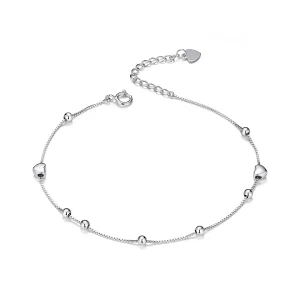 (image for) Silver Heart Chain Slider Bracelet - PANDORA Style - SCB172