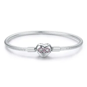 (image for) Silver Heart of Eternity Slider Bracelet - PANDORA Style - SCB142