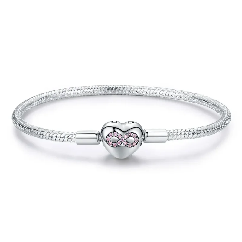 (image for) Silver Heart of Eternity Slider Bracelet - PANDORA Style - SCB142 - Product Image