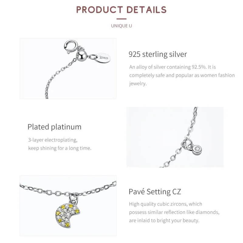 (image for) Silver Pac-Man Chain Slider Bracelet - PANDORA Style - SCB183 - View 5
