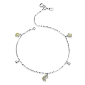 (image for) Silver Pac-Man Chain Slider Bracelet - PANDORA Style - SCB183