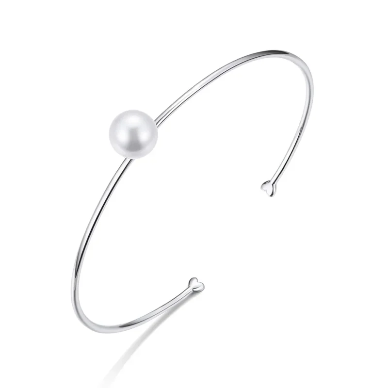 (image for) Silver Quiet Pearl Open Bangle - PANDORA Style - SCB168 - Product Image