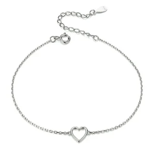 (image for) Silver Shape of Love Chain Slider Bracelet - PANDORA Style - SCB159