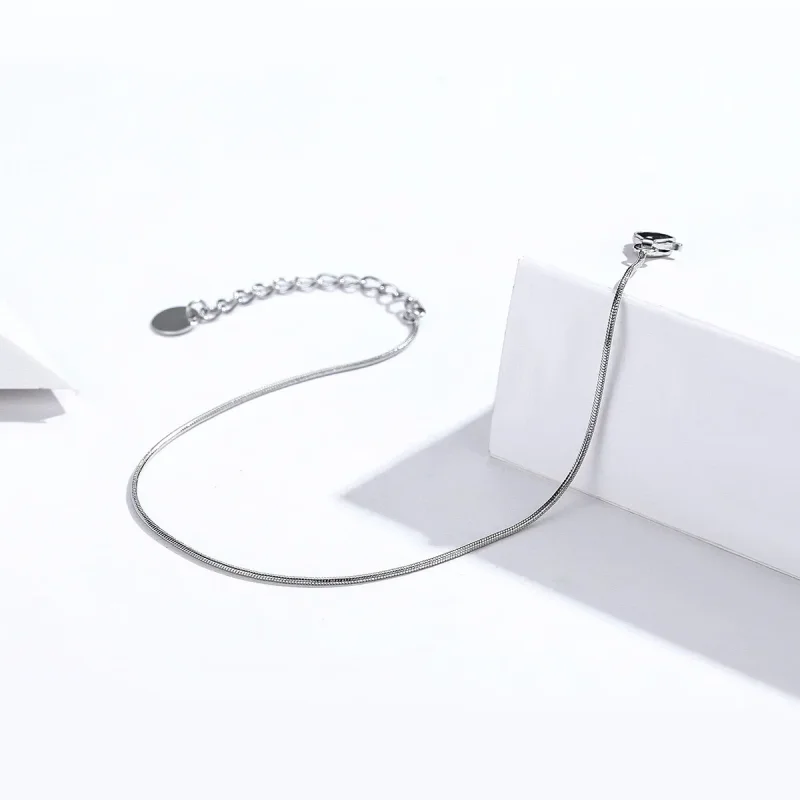 (image for) Silver Snake Chain Bracelet - PANDORA Style - SCB153 - View 3