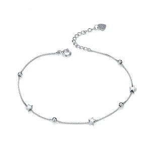 (image for) Silver Star Chain Slider Bracelet - PANDORA Style - SCB171