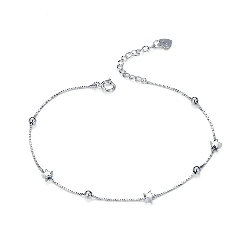 (image for) Silver Star Chain Slider Bracelet - PANDORA Style - SCB171 - Product Image