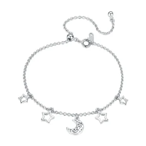 (image for) Silver Starry Sky Chain Slider Bracelet - PANDORA Style - SCB107