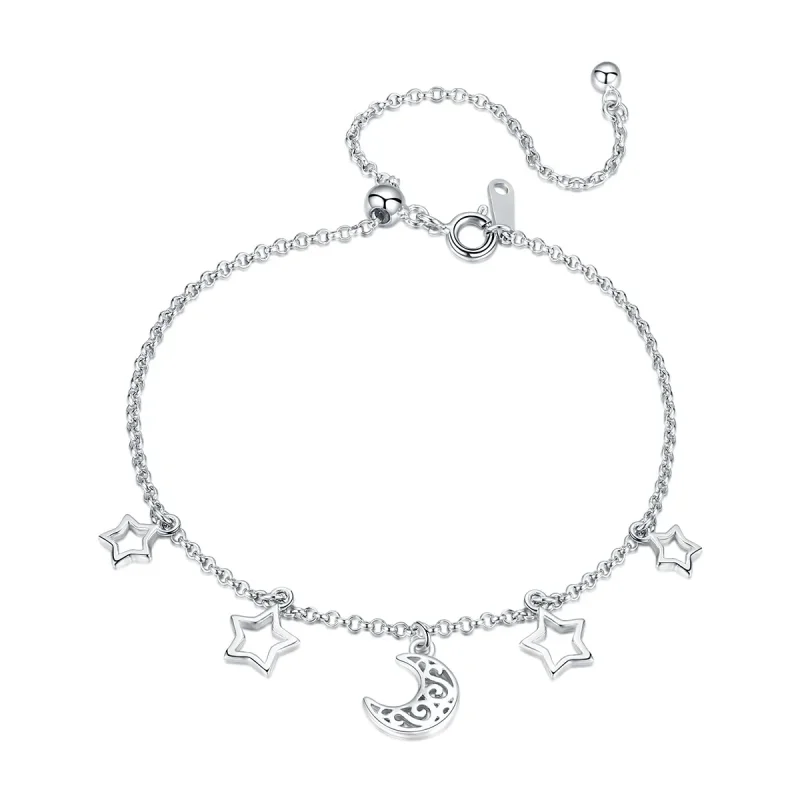 (image for) Silver Starry Sky Chain Slider Bracelet - PANDORA Style - SCB107 - Product Image