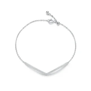 (image for) Silver Triumphant Return Chain Slider Bracelet - PANDORA Style - SCB137