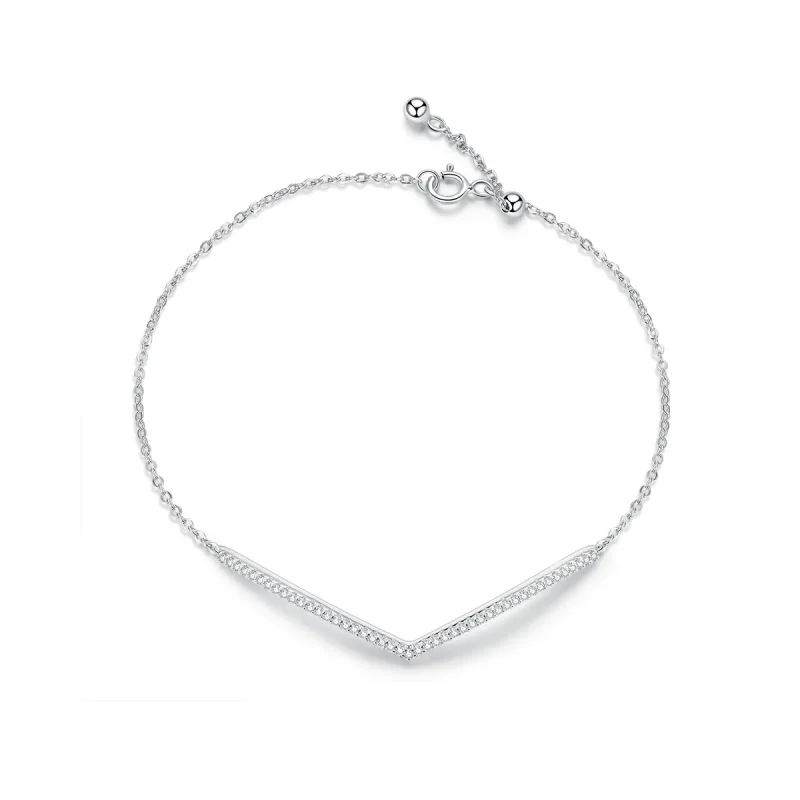 (image for) Silver Triumphant Return Chain Slider Bracelet - PANDORA Style - SCB137 - Product Image