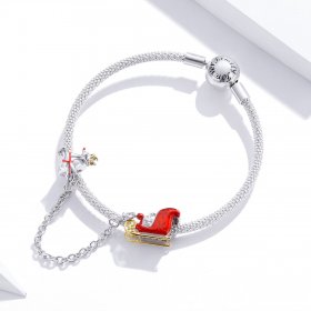 Santa's Sleigh Safety Chain - PANDORA Style - SCC1667