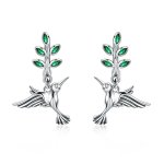 Silver Greetings From Hummingbirds Stud Earrings - PANDORA Style - SCE464