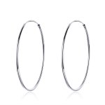 Silver Big Ear Ring Hoop Earrings - PANDORA Style - SCE598