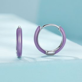 Pandora Style Luminous Hoop Earrings - SCE1644