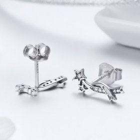 Silver Shining Meteor Stud Earrings - PANDORA Style - SCE442