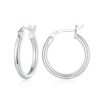 Pandora Style Medium Circle Hoops Earrings - SCE1608-M