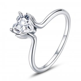 Pandora Style Silver Ring, Engagements - SCR729