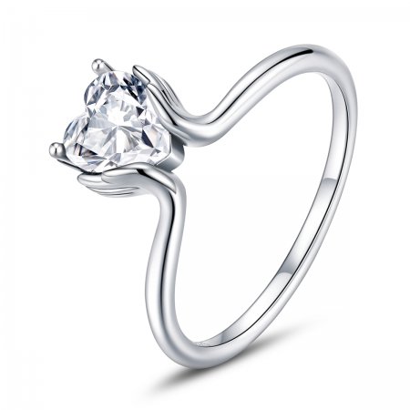 Pandora Style Silver Ring, Engagements - SCR729