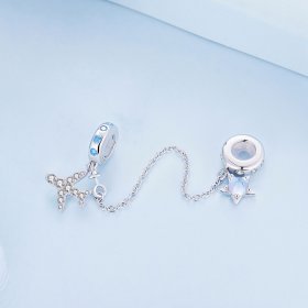 Pandora Style Stars and Galaxy Safety Chain - BSC738