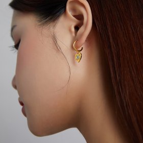 PANDORA Style Mysterious Spain - Lucky Heart Drop Earrings - SCE1141