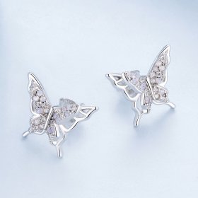 Pandora Style Butterfly Studs Earrings - BSE910