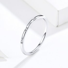 Pandora Style Silver Ring, Slim - SCR591