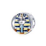 Pandora Style Silver Charm, Egypt - Pharaoh, Multicolor Enamel - SCC1858
