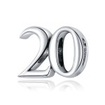 Pandora Style Silver Charm, 20Th Anniversary - SCC1623